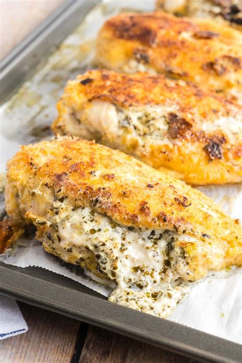 Pesto Stuffed Chicken With Cream Cheese Kylee Cooks