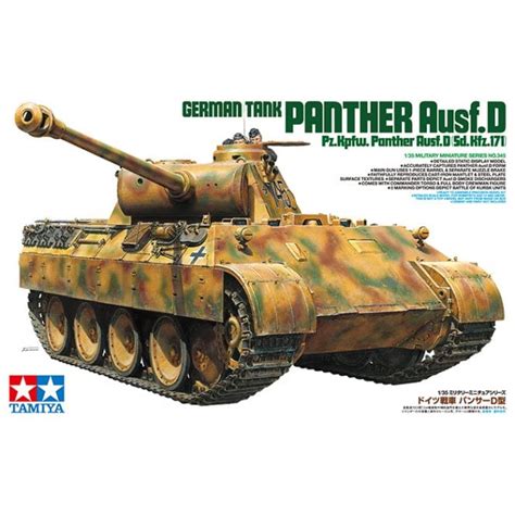 Tamiya German Panther Ausf D Sd Kfz Tank Military Model Kit