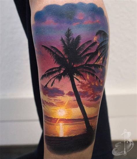 Most Beautiful Hawaii Tattoo Ideas And Designs Sunset