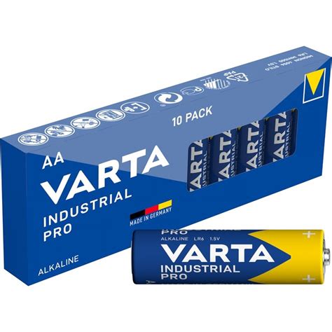 Baterie Alcalina Lr Aa V Varta Industrial Pro Blister Buc Emag Ro