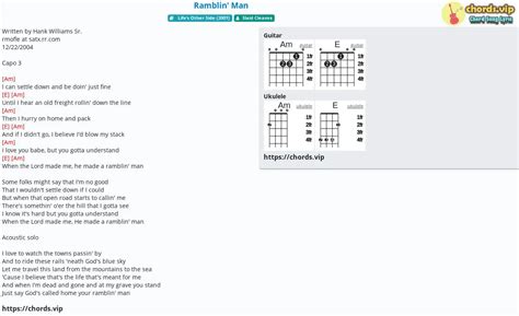 Ramblin Man Chords - Lesli Noellyn