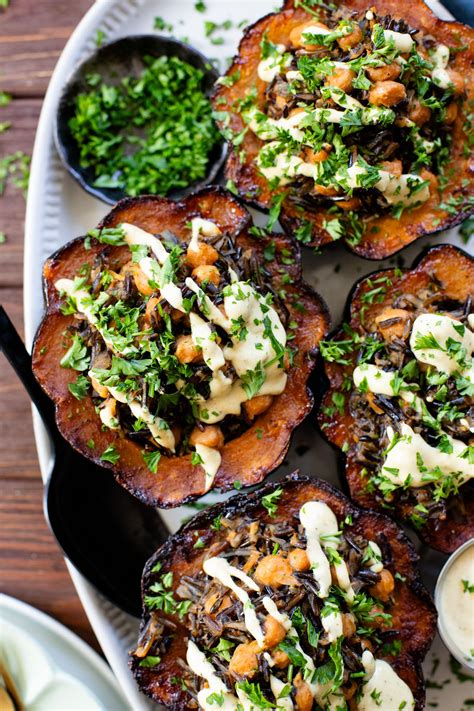 Wild Rice Stuffed Acorn Squash This Savory Vegan