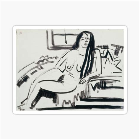 Ernst Ludwig Kirchner Lying Nude Ca Sticker For Sale By TeeARTHY Redbubble