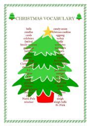 CHRISTMAS VOCABULARY ESL Worksheet By Maresia