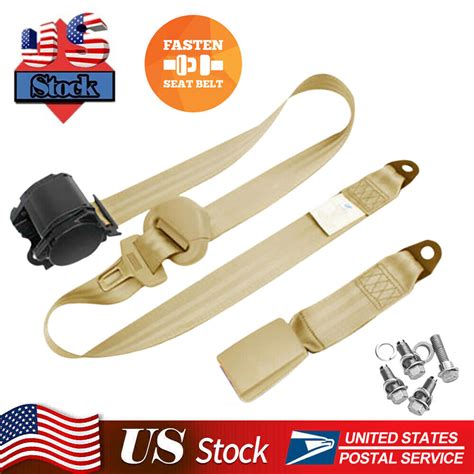 3 Point Retractable Car Safety Seat Belt Lap Diagonal Belt Adjustable