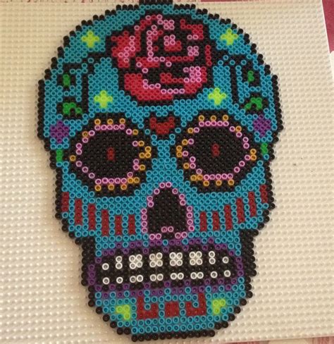 Sugar Skull Mascara Mexicana Hama Beads By Anna Mimó Font Hama