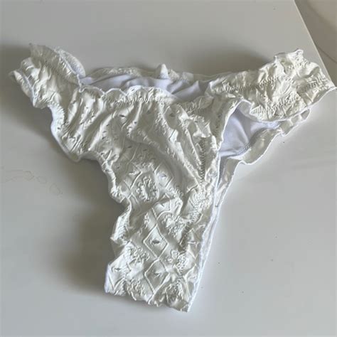 Zaful Swim White Lace Bikini Super Cute Crochet Eyelet Vintage Style Bottoms Hmr Poshmark