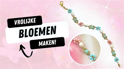 Bloem Armband Maken Met Parels En Facet Kralen Tutorial Youtube