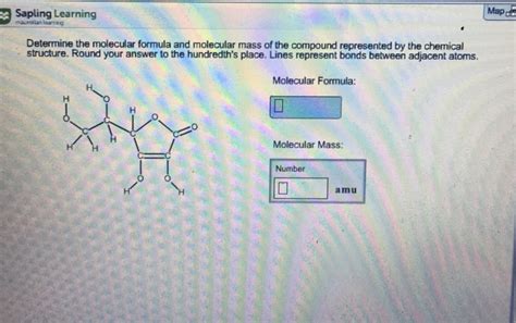 Solved Determine The Molecular Formula And Molecular Mass Of Chegg