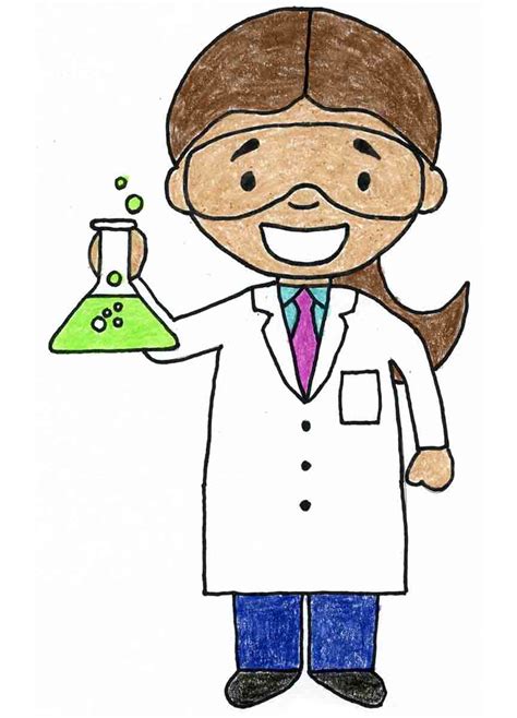 How to Draw a Scientist: Easy Step-by-Step Art Lesson for Kids