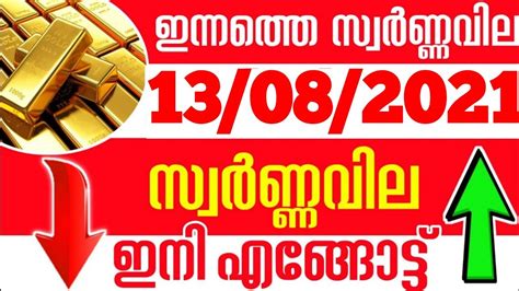 Today Goldrate ഇന്നത്തെ സ്വർണ്ണ വില 13 08 2021 Kerala Gold Price Today Kerala Gold Rate Today