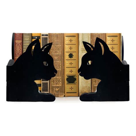 Suporte Aparador Bibliocanto De Livros Gato Preto Em Mdf Shopee Brasil