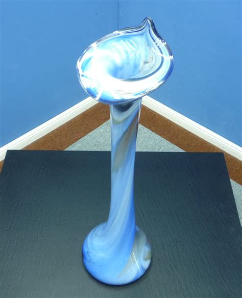 Mouth Blown Glass Vase From Oberdorfer Glashütte 1970s 130102