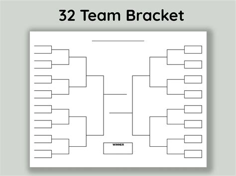 32 Team Bracket Template Printable Templates Free