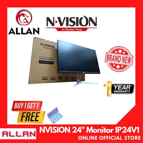 Nvision Ip24v1 24 Inches Frameless Led Ips Monitor Full Hd 1080p 75hz