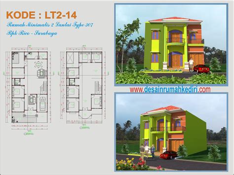 Lt Rumah Minimalis Lantai Bpk Rico Surabaya Jasa Desain Rumah