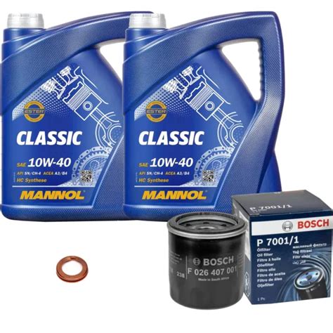 BOSCH INSPECTION SET 10L Mannol Classic 10W 40 Pour Nissan Infiniti