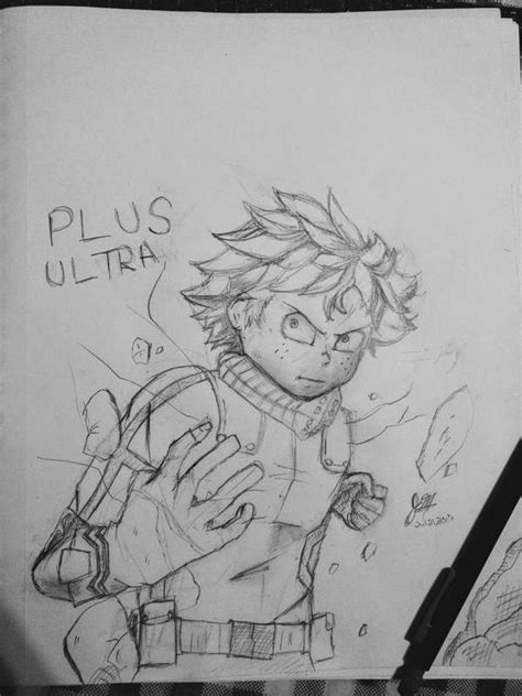 Deku (Sketch) by Monkey-Senpai on DeviantArt