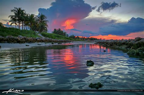 Jupiter Ocean Parkn Sunset At Inlet Waters Hdr Photography By Captain Kimo