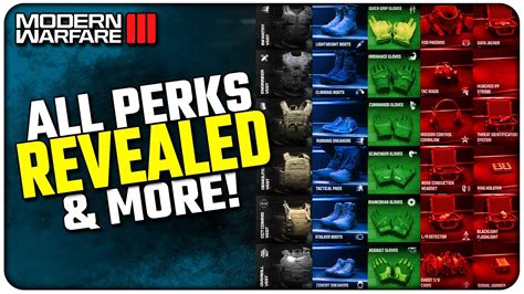 All Mwiii Vests Perks Streaks And More Revealed Youtube