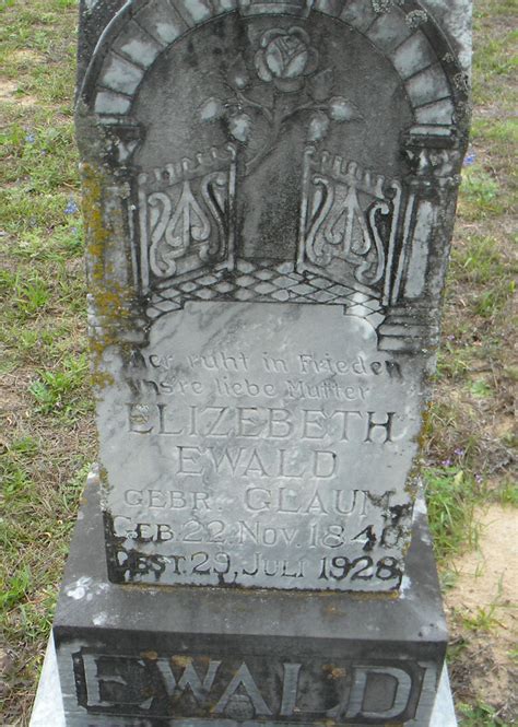 Elizabeth Glaum Ewald M Morial Find A Grave