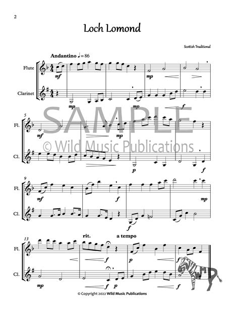 Intermediate Classic Duets For Flute And Clarinet Wild Music Publications