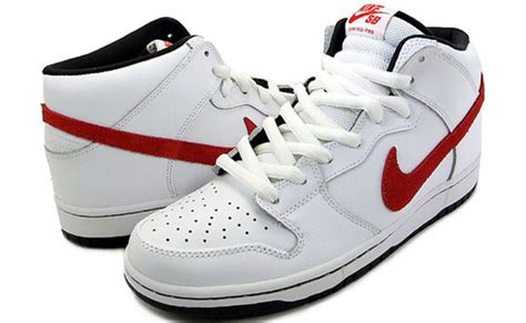 Nike SB Dunk Mid Pro "White/Sport Red/Black | Complex