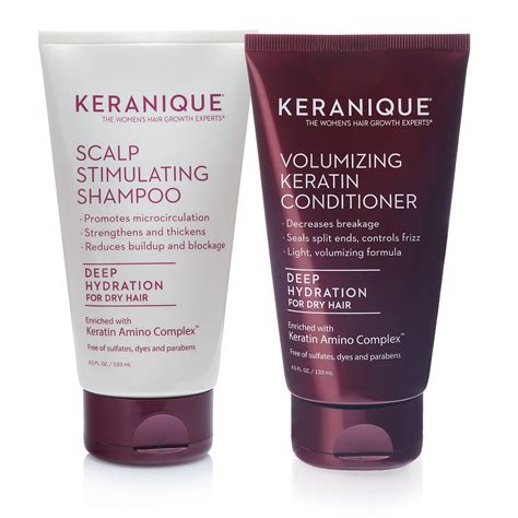 Keranique Keratin Shampoo And Conditioner Set For Dry Thinning Hair 45 Fl Oz Each