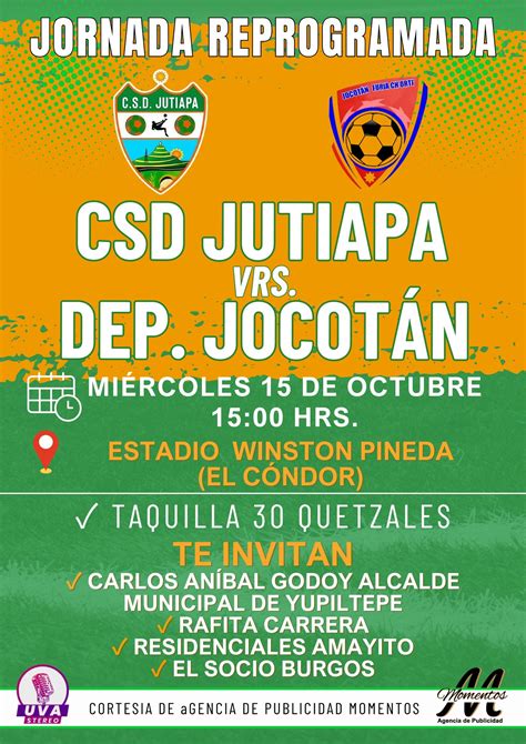 CSD - "EN LA JORNADA REPROGRAMADA JUGAMOS DE LOCAL" CSD Jutiapa vrs