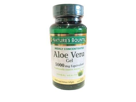 Natures Bounty Aloe Vera Gel 5000mg 100 Rapid Release Softgels Ebay