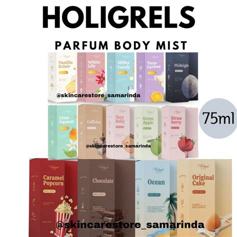 Jual Holigrels Body Mist Parfum 75ml Skincare BPOM Yuzu Lychee Vanilla