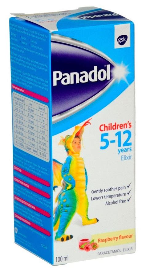 PANADOL ELIXER KIDS 5-12 YEARS SYRUP 100ML – Pharmazone