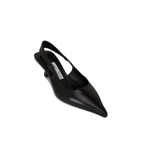 Jimmy Choo Amel Black Leather Slingback Pump Mm