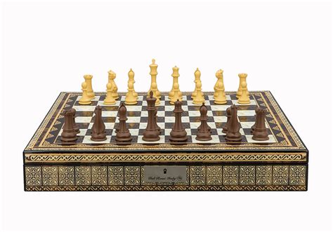 Dal Rossi Italy Chess Set Mosaic Finish 20 With Compartments With