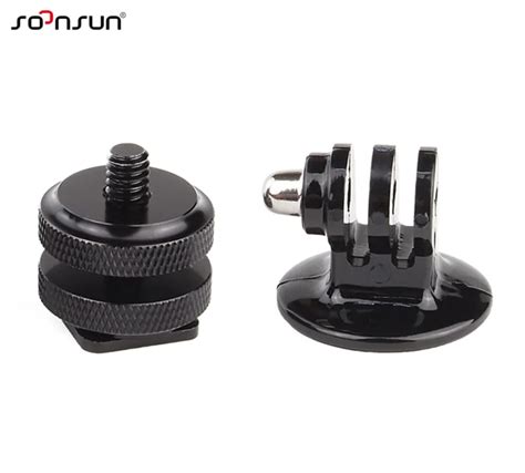 SOONSUN 1 4 Hot Shoe Adapter With Interface Tripod Mount For GoPro Hero 7 6 5 4 3 For Xiaomi