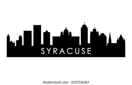 Syracuse Skyline Silhouette Black Syracuse City Stock Vector (Royalty ...