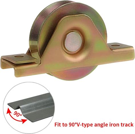 Buy Skelang 3 Inches Sliding Gate Wheels Zinc Finished V Groove Caster