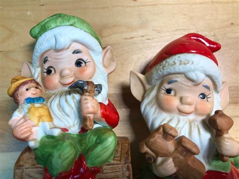 Christmas Elves Figurines, Holiday Decorations