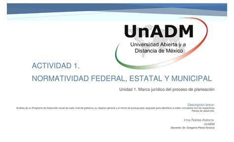 Unadm Mis Actividades Y Contenido De Apoyo M Dulo Unidad