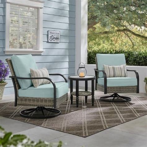 Hampton Bay Windswept Piece Metal Outdoor Bistro Set With