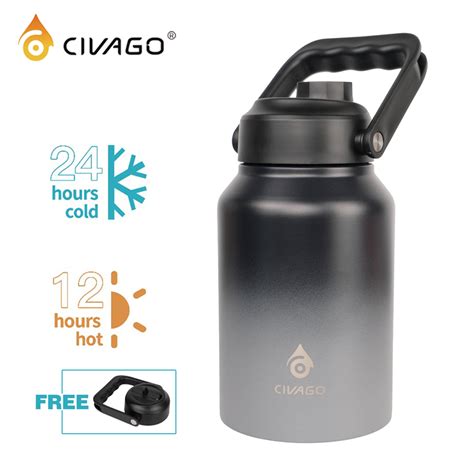 Civago Ozwide Mouth With Sport Lid Vacuum Insulated Tumbler Hot And Cold Drinking Water