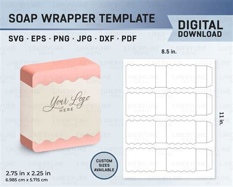 Soap Wrapper Template Soap Bar Wrapper Soap Label Template Soap Bar Packaging Template Soap