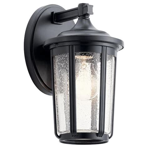 KICHLER Fairfield 11 In 1 Light Black Outdoor Hardwired Wall Lantern