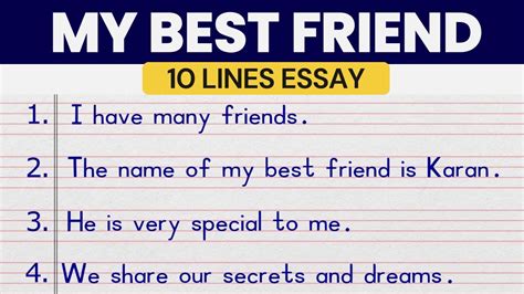 My Best Friend 10 Lines English Essay English Essay On My Best Friend