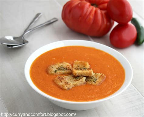 Kitchen Simmer Roasted Tomato Soup With Garlic Toast Croutons