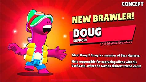 NEW BRAWLER DOUG IS HERE BRAWL STARS UPDATE GIFTS CONCEPT YouTube