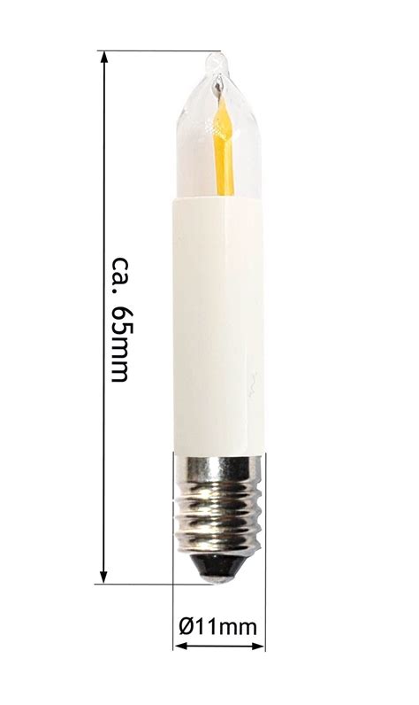 3 Stück Kleinschaftkerze LED Filament 8 55V 0 1 0 5W Ersatzlampen