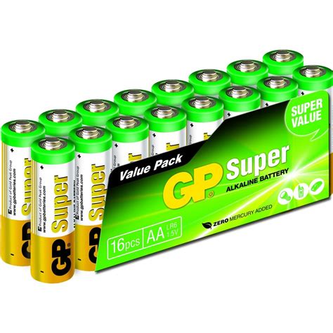 Gp Batteries Super Alkaline Aa Batteria Monouso Stilo Aa Alcalino