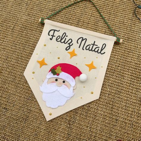 Fl Mula Natalina Papai Noel Em Feltro Elo