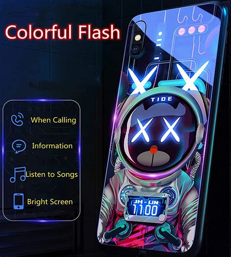 Anime Cartoon Kakashi Sasuke Call Flash Luminescent Phone Cover Glowing